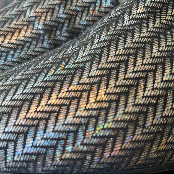 Walk London Silver Holographic V-Pattern Glit Loafers, Men’s Size 8 - Picture 5 of 7